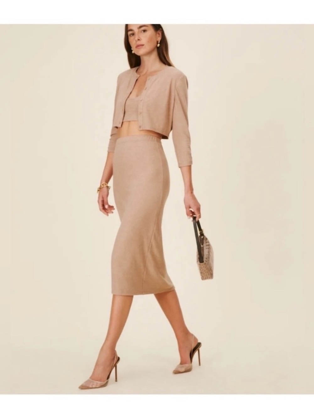 Reformation Janice 3-piece set (Beige)